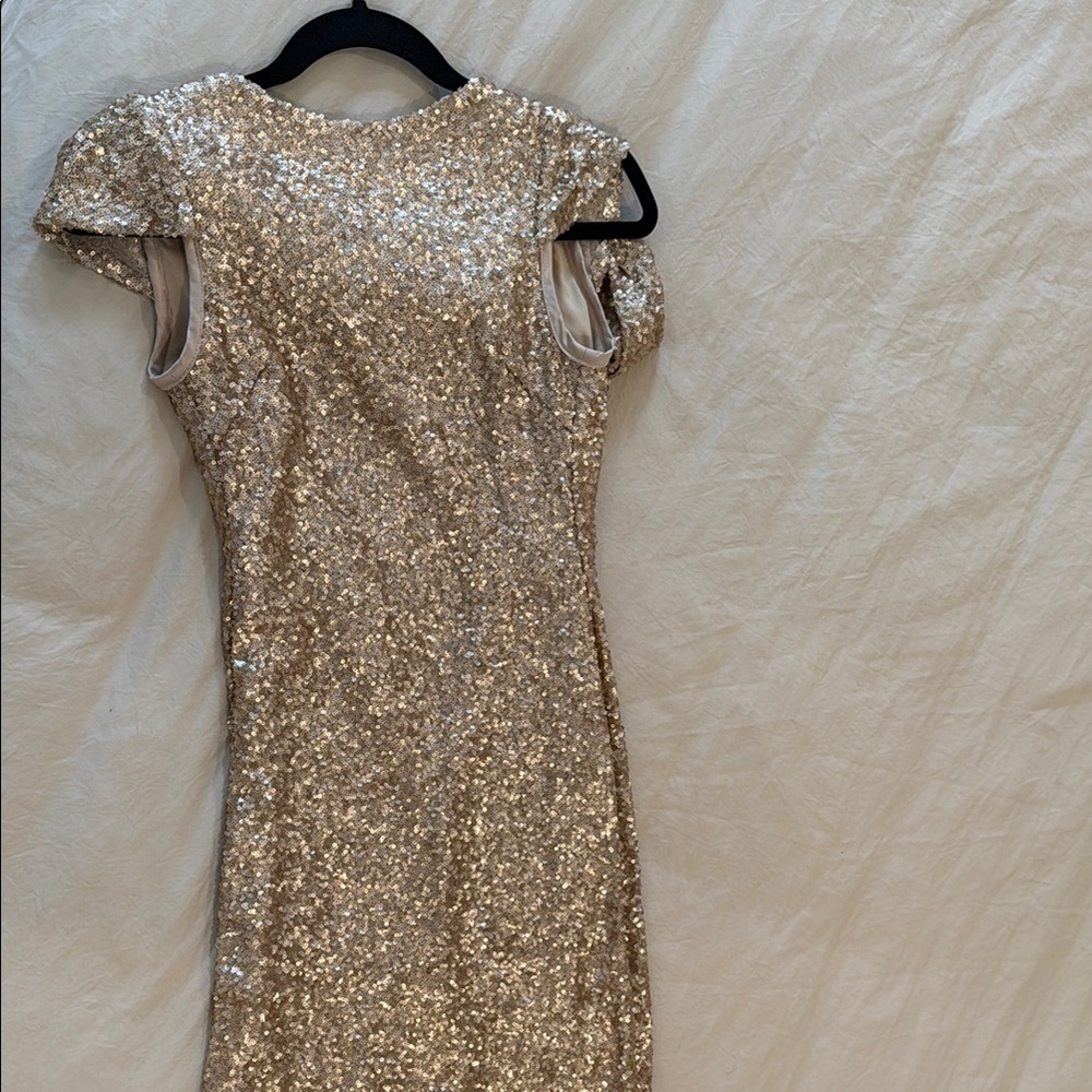 MAKE ME AN OFFER MOVING SALE EVERYTHING MUST GO Sorella Vita Gold Sequin Dress